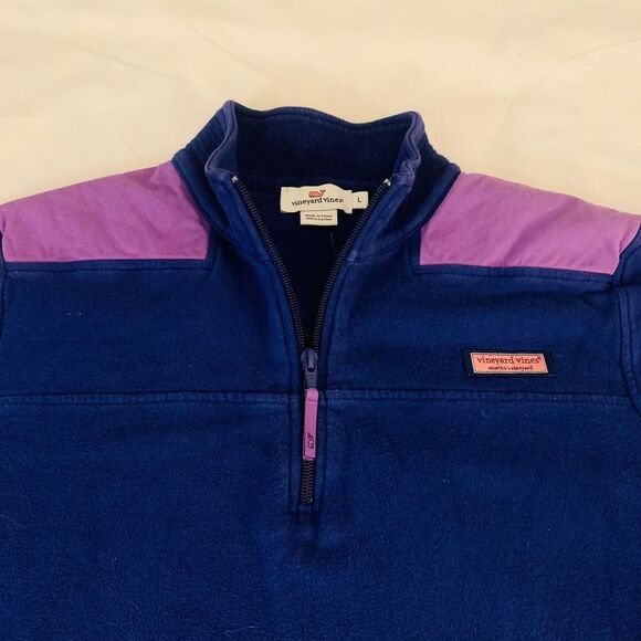 Vineyard Vines Purple quarter zip Sweater - Picture 2 of 8